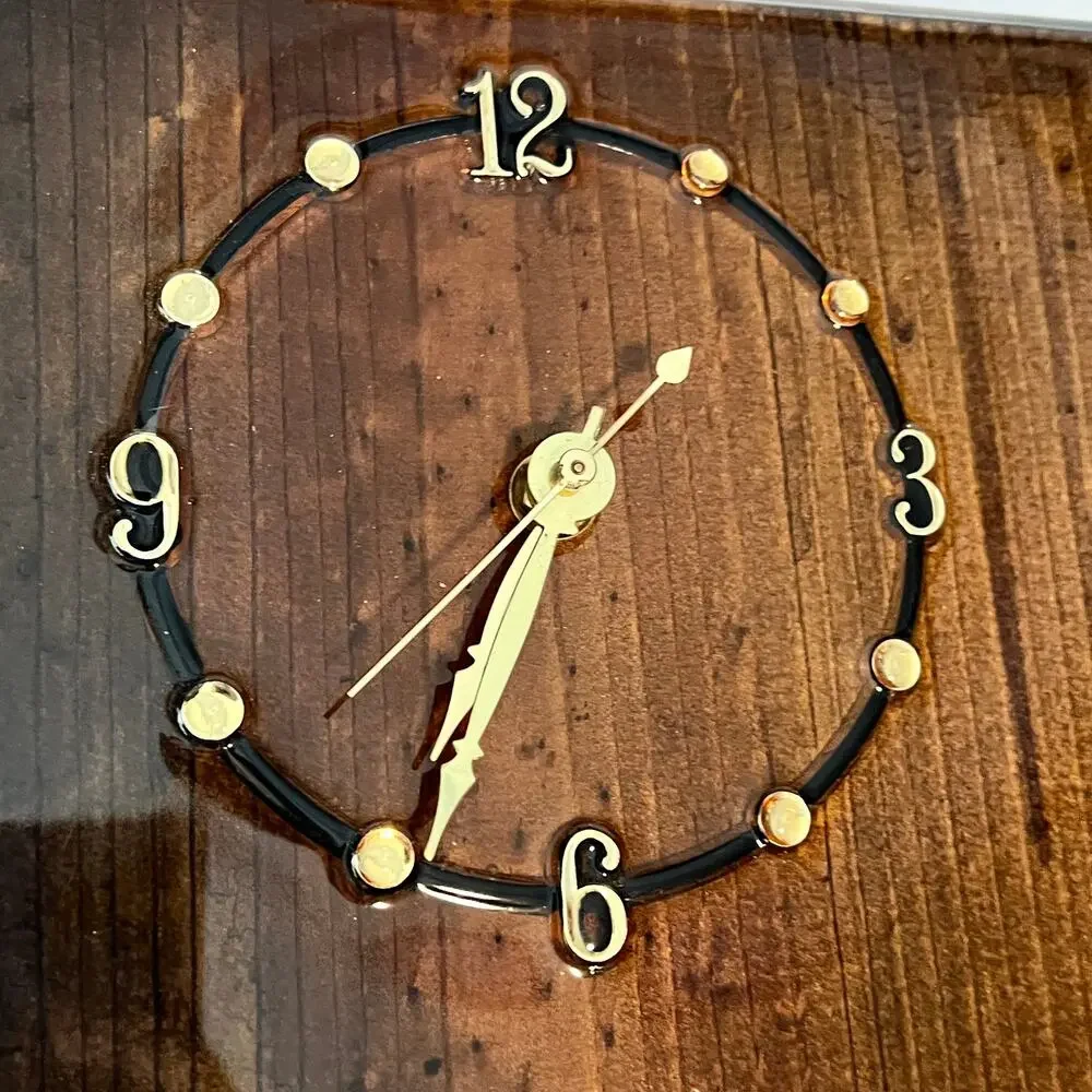 Vintage Handmade Minnie Mouse Wood Plaque Clock